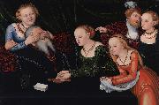 Lucas Cranach the Elder courtesans oil painting